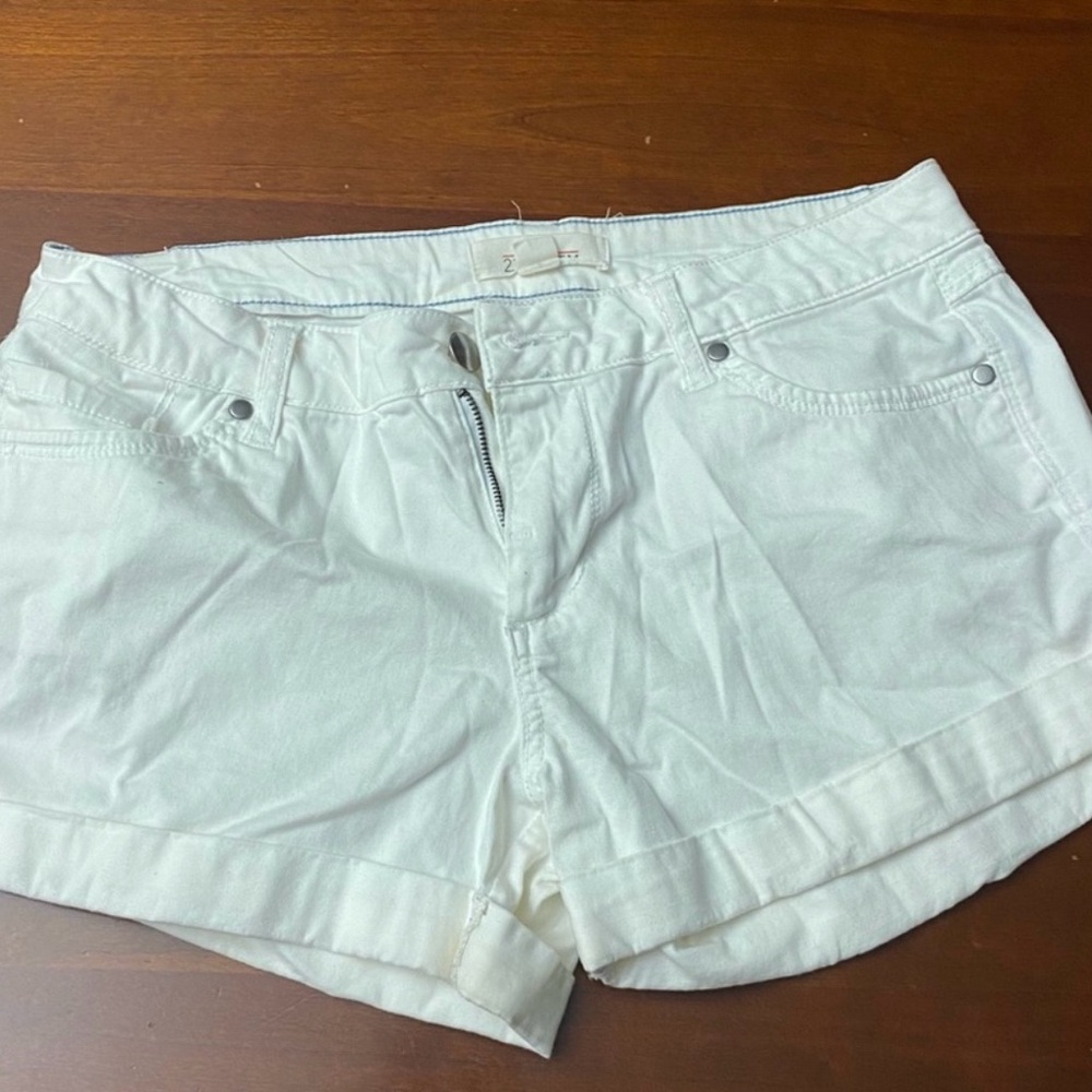 2.1 Denim Women's Light Cream Jean Shorts